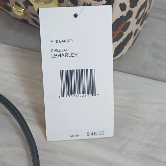 Betsey Johnson Cheetah Mini Barrel NWT - Picture 4 of 9